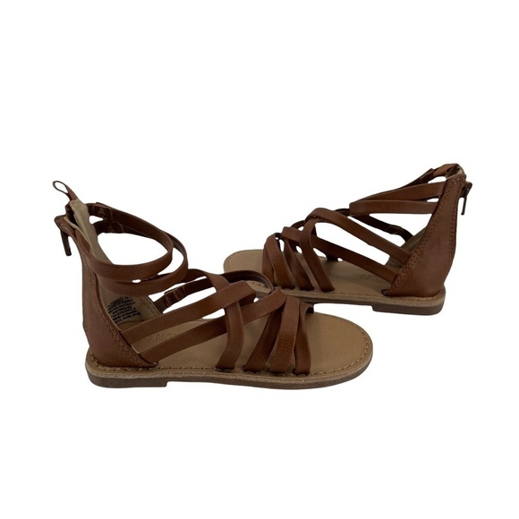 Old Navy Brown Strappy Gladiator Flat Sandals Size 6 Girl's - Picture 1 of 7